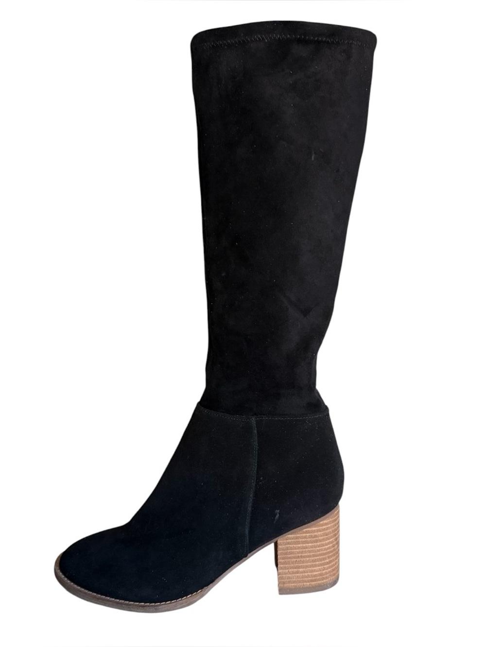 Blondo Nada Waterproof Knee High Boot Black sz 11 M Suede Leather Textile